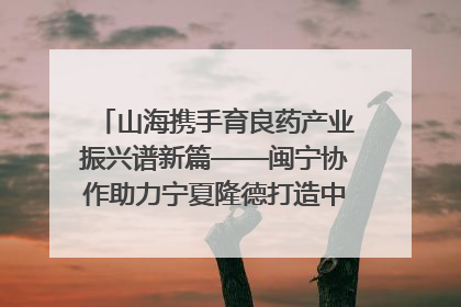 山海携手育良药产业振兴谱新篇——闽宁协作助力宁夏隆德打造中药材产业高地