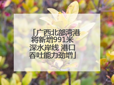 广西北部湾港将新增991米深水岸线 港口吞吐能力劲增