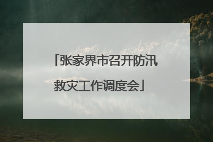 张家界市召开防汛救灾工作调度会