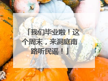 我们毕业啦！这个周末，来洞庭南路听民谣！