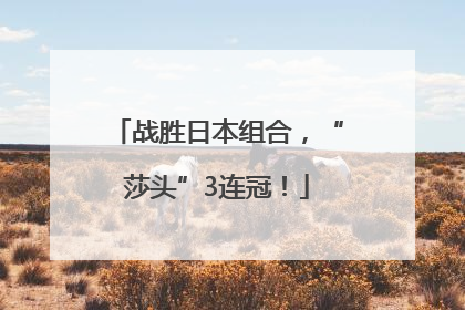 战胜日本组合，“莎头”3连冠！
