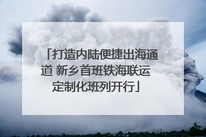 打造内陆便捷出海通道 新乡首班铁海联运定制化班列开行