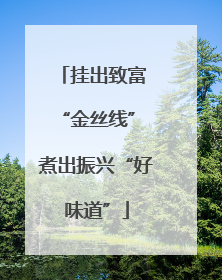 挂出致富 “金丝线” 煮出振兴“好味道”