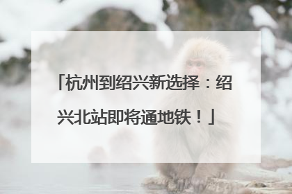 杭州到绍兴新选择：绍兴北站即将通地铁！