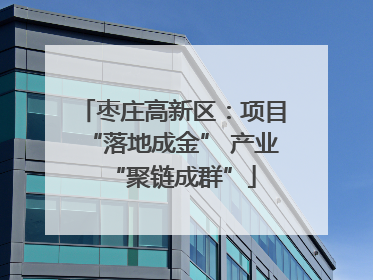 枣庄高新区：项目“落地成金” 产业“聚链成群”