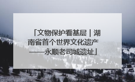 文物保护看基层｜湖南省首个世界文化遗产——永顺老司城遗址