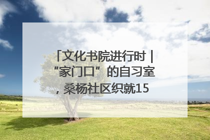 文化书院进行时｜“家门口”的自习室，桑杨社区织就15分钟学习生活圈