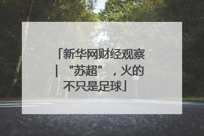 新华网财经观察｜“苏超”，火的不只是足球