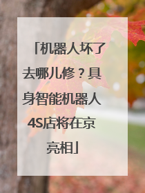 机器人坏了去哪儿修？具身智能机器人4S店将在京亮相