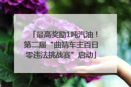 最高奖励1吨汽油！第二届“曲靖车主百日零违法挑战赛”启动