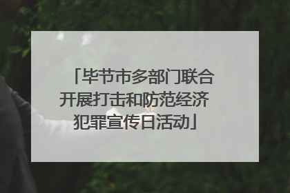 毕节市多部门联合开展打击和防范经济犯罪宣传日活动