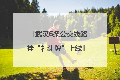 武汉6条公交线路挂“礼让牌”上线