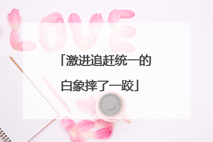 激进追赶统一的白象摔了一跤