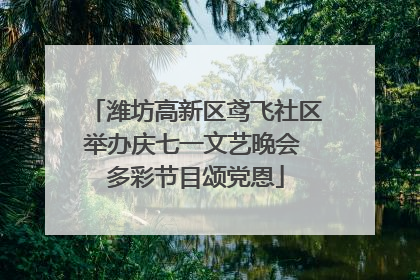 潍坊高新区鸢飞社区举办庆七一文艺晚会 多彩节目颂党恩