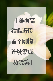 潍宿高铁临沂段首个刚构连续梁成功浇筑