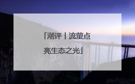 潮评丨流萤点亮生态之光