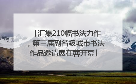 汇集210幅书法力作，第三届副省级城市书法作品邀请展在蓉开幕