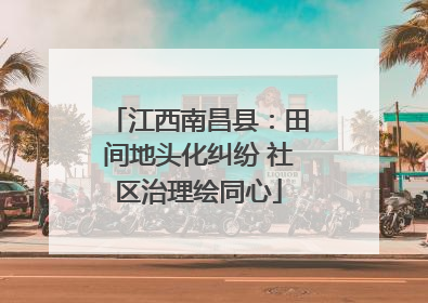 江西南昌县：田间地头化纠纷 社区治理绘同心
