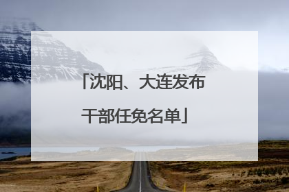 沈阳、大连发布干部任免名单