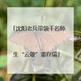 沈阳老兵带领千名师生“云敬”董存瑞