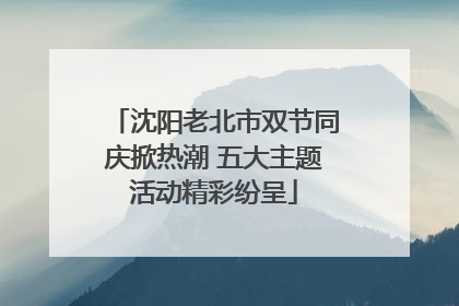 沈阳老北市双节同庆掀热潮 五大主题活动精彩纷呈