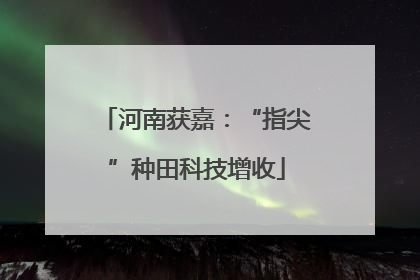 河南获嘉：“指尖”种田科技增收