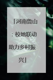 河南鲁山：校地联动助力乡村振兴