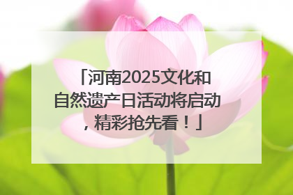 河南2025文化和自然遗产日活动将启动，精彩抢先看！