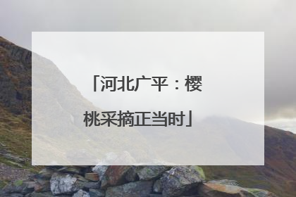 河北广平：樱桃采摘正当时