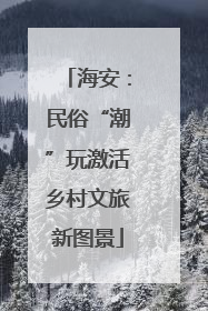 海安：民俗“潮”玩激活乡村文旅新图景
