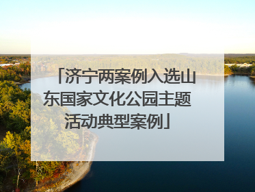 济宁两案例入选山东国家文化公园主题活动典型案例
