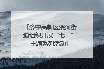 济宁高新区洸河街道组织开展“七一” 主题系列活动