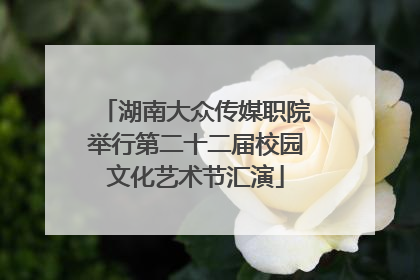 湖南大众传媒职院举行第二十二届校园文化艺术节汇演