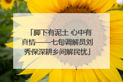 脚下有泥土 心中有真情——七旬调解员刘秀保深耕乡间解民忧