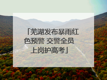 芜湖发布暴雨红色预警 交警全员上岗护高考