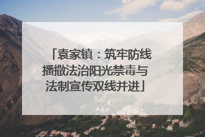 袁家镇：筑牢防线播撒法治阳光禁毒与法制宣传双线并进