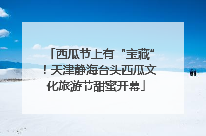 西瓜节上有“宝藏”！天津静海台头西瓜文化旅游节甜蜜开幕