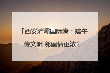 西安浐灞国际港：端午传文明 邻里情更浓