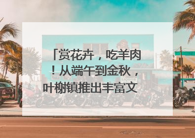 赏花卉，吃羊肉！从端午到金秋，叶榭镇推出丰富文旅活动邀您爽玩