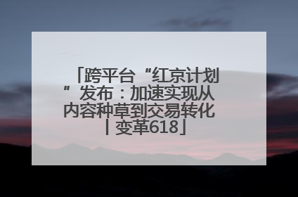 跨平台“红京计划”发布：加速实现从内容种草到交易转化丨变革618