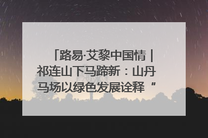 路易·艾黎中国情｜祁连山下马蹄新：山丹马场以绿色发展诠释“两山”理论实践