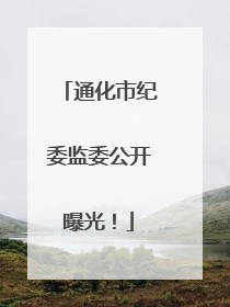 通化市纪委监委公开曝光！
