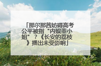 那尔那茜妨碍高考公平被指“内娱董小姐”？《长安的荔枝》播出未受影响