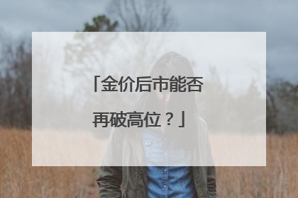 金价后市能否再破高位？