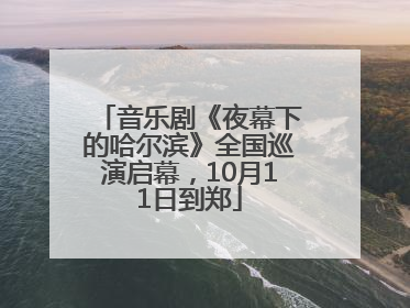 音乐剧《夜幕下的哈尔滨》全国巡演启幕，10月11日到郑