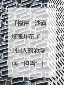 锐评｜沙漠玫瑰开花了，中国人的浪漫叫“担当”