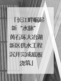 长江畔崛起新“水脉” 黄石环大冶湖新区供水工程沉井完成底板浇筑
