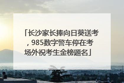 长沙家长捧向日葵送考，985数字警车停在考场外祝考生金榜题名