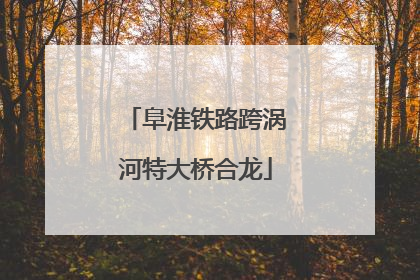 阜淮铁路跨涡河特大桥合龙