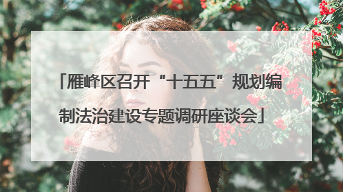 雁峰区召开“十五五”规划编制法治建设专题调研座谈会